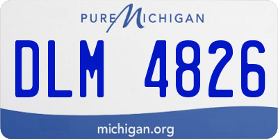 MI license plate DLM4826