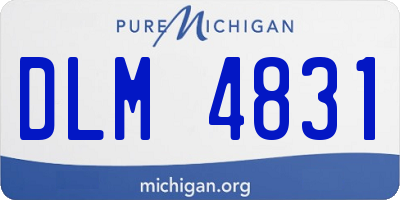 MI license plate DLM4831