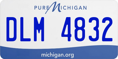 MI license plate DLM4832