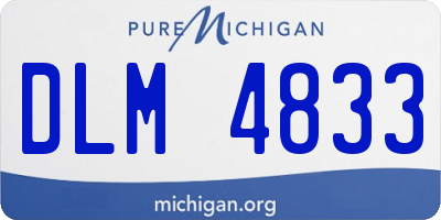 MI license plate DLM4833