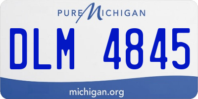MI license plate DLM4845