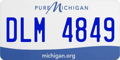 MI license plate DLM4849