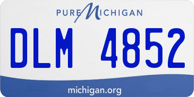 MI license plate DLM4852