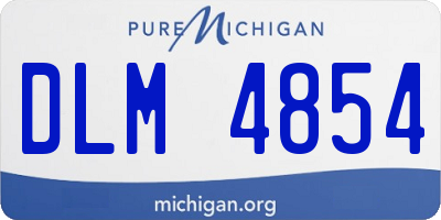 MI license plate DLM4854