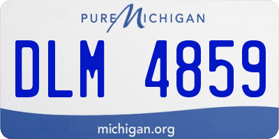 MI license plate DLM4859