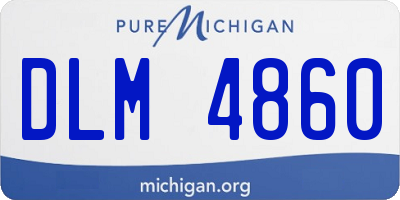MI license plate DLM4860
