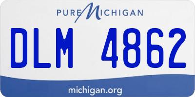 MI license plate DLM4862