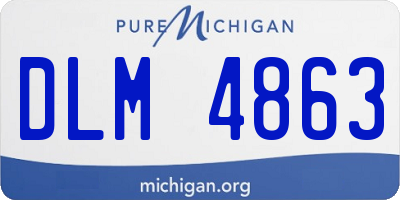 MI license plate DLM4863