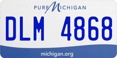 MI license plate DLM4868
