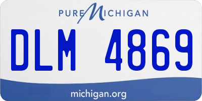 MI license plate DLM4869