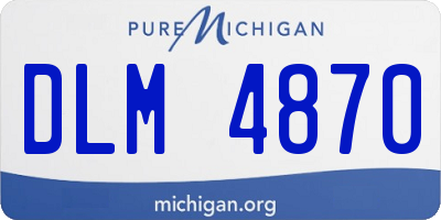 MI license plate DLM4870