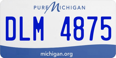 MI license plate DLM4875