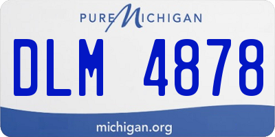MI license plate DLM4878