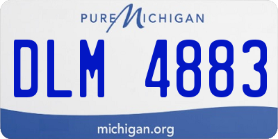 MI license plate DLM4883