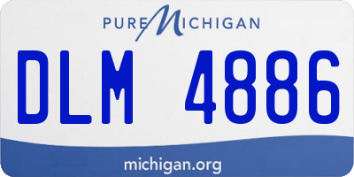 MI license plate DLM4886
