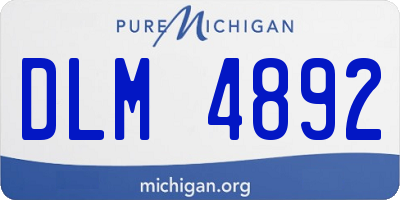 MI license plate DLM4892