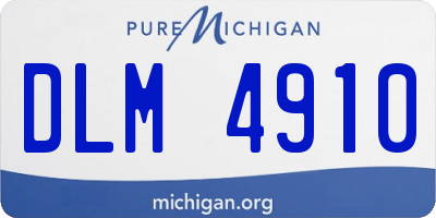 MI license plate DLM4910