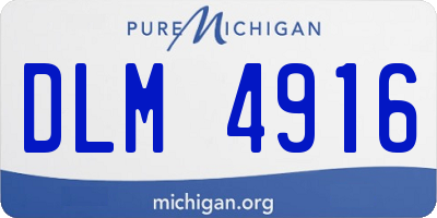 MI license plate DLM4916