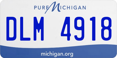 MI license plate DLM4918