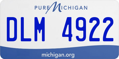 MI license plate DLM4922