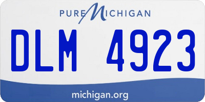 MI license plate DLM4923