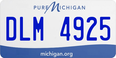 MI license plate DLM4925