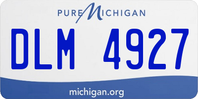 MI license plate DLM4927