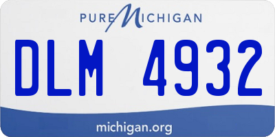 MI license plate DLM4932