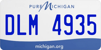 MI license plate DLM4935