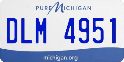 MI license plate DLM4951