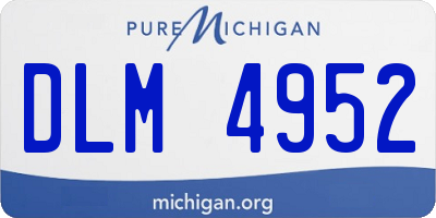 MI license plate DLM4952