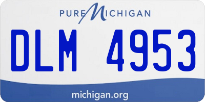 MI license plate DLM4953