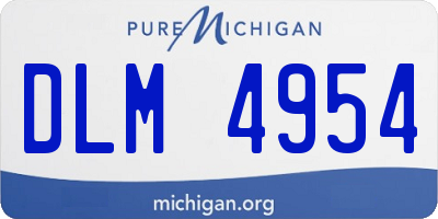 MI license plate DLM4954