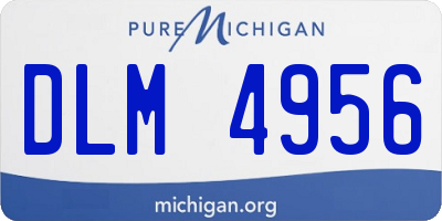 MI license plate DLM4956