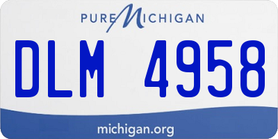 MI license plate DLM4958