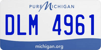 MI license plate DLM4961