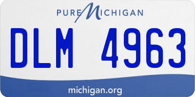 MI license plate DLM4963