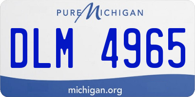 MI license plate DLM4965