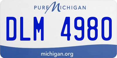 MI license plate DLM4980