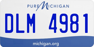MI license plate DLM4981