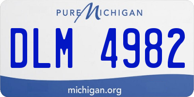 MI license plate DLM4982