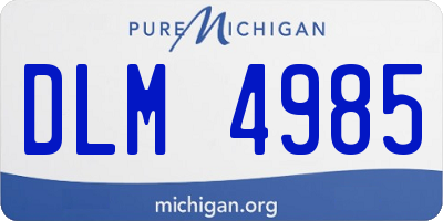 MI license plate DLM4985