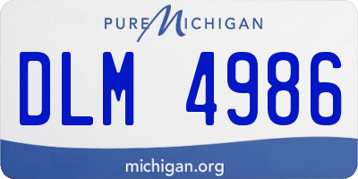 MI license plate DLM4986