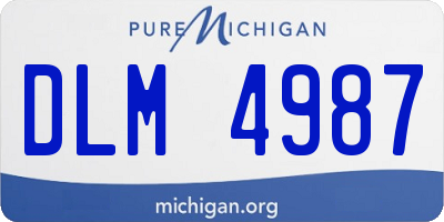 MI license plate DLM4987
