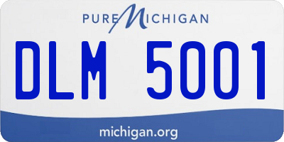 MI license plate DLM5001