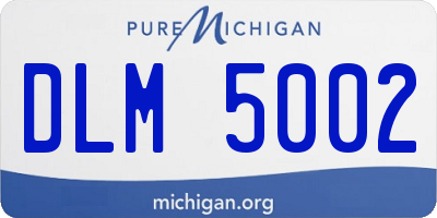 MI license plate DLM5002