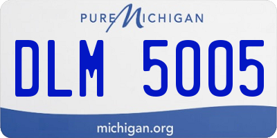 MI license plate DLM5005