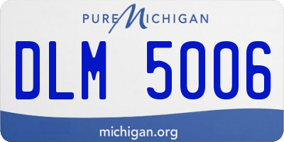 MI license plate DLM5006