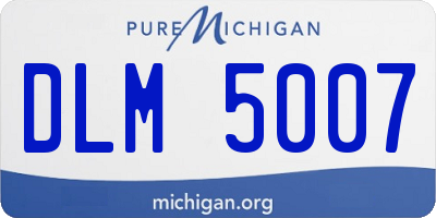 MI license plate DLM5007