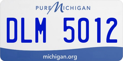 MI license plate DLM5012